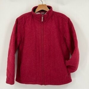 Woolrich Women’s Quilted Red Jacket Size Medium Wool